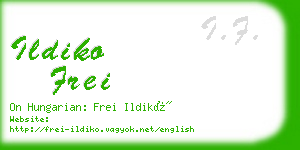 ildiko frei business card